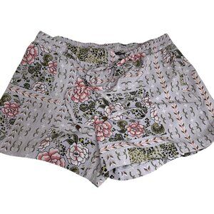 New York & Company Womens Floral Drawstring Shorts By New York & Company  M
